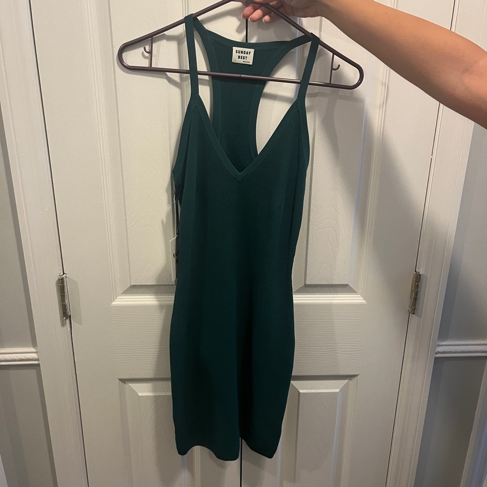 Forest green aritzia dress